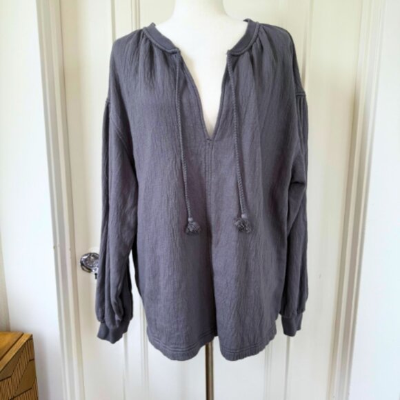 AERIE Easy Street Sweatshirt in Shell Grey Size S - Picture 3 of 12